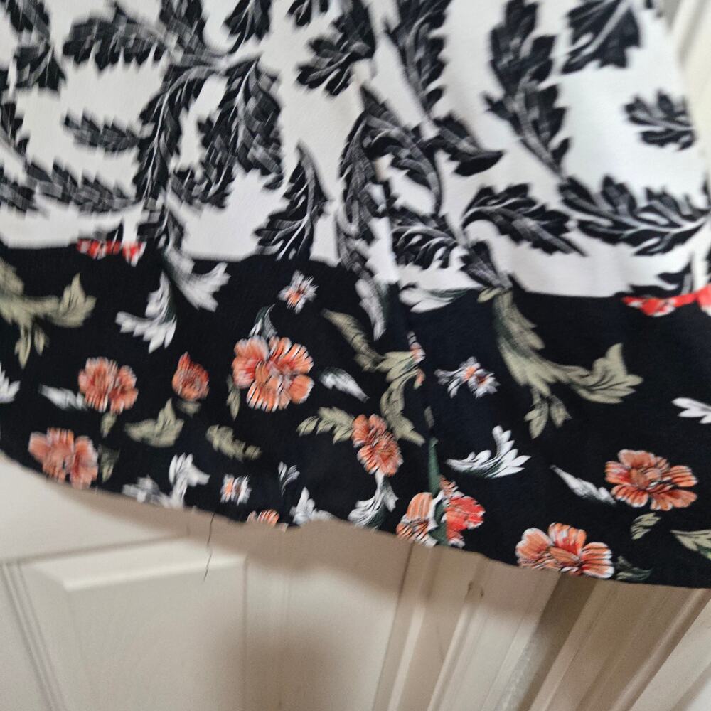 Zara Basic Floral Patchwork A-Line Mini Dress Wom… - image 4